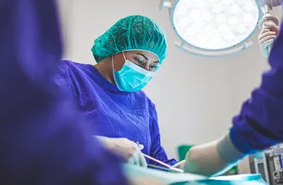 Surgical team focused during an operating room procedure